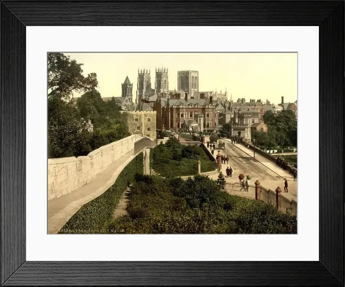 Framed Print : 1900 ca, YORK, ENGLAND, GREAT BRITAIN :View of YORK from CITY WALLS Framed Print : 1900 ca, YORK, ENGLAND, GREAT BRITAIN :View of YORK from CITY WALLS