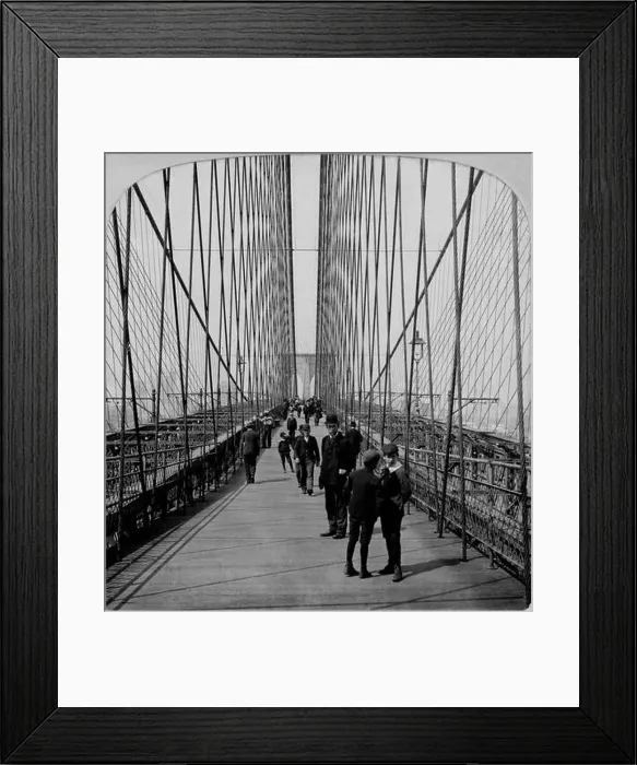Framed Print : 1901, NEW YORK, USA : On the promenade Framed Print : 1901, NEW YORK, USA : On the promenade