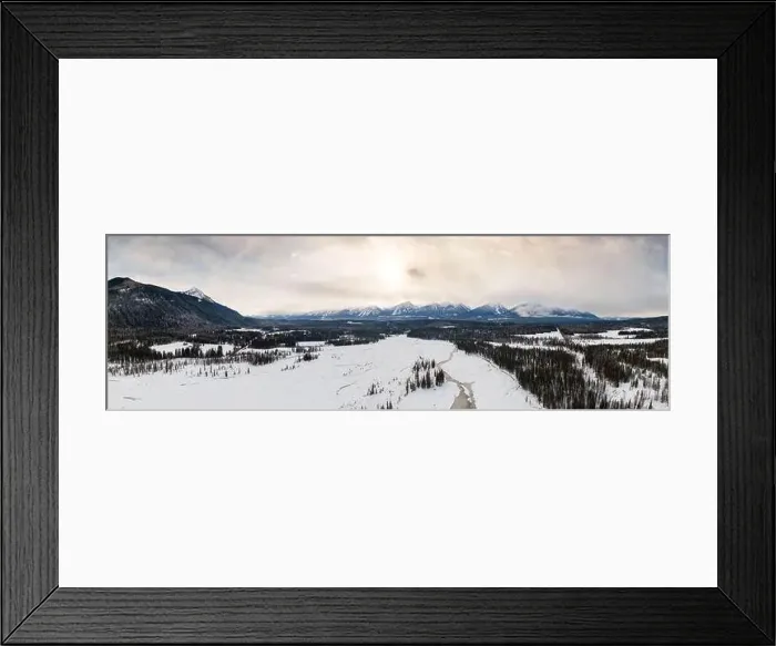 Framed Print : Beautiful Aerial Panoramic View of Canadian Mountain Landscape during a vibrant winter day Framed Print : Beautiful Aerial Panoramic View of Canadian Mountain Landscape during a vibrant winter day