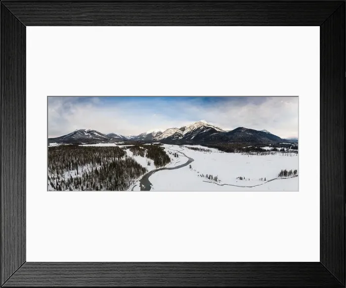 Framed Print : Beautiful Aerial Panoramic View of Canadian Mountain Landscape during a vibrant winter day Framed Print : Beautiful Aerial Panoramic View of Canadian Mountain Landscape during a vibrant winter day