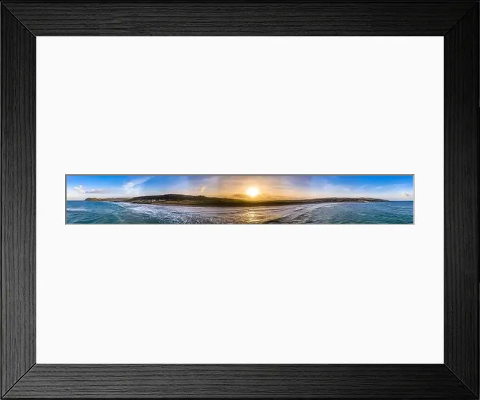 Framed Print : Aerial view of Culdaff Beach in Donegal Ireland Framed Print : Aerial view of Culdaff Beach in Donegal Ireland