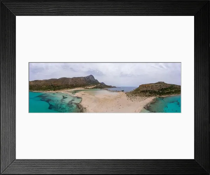 Framed Print : Amazing aerial panoramic view on the famous Balos beach in Balos lagoon and pirate island Gramvousa Framed Print : Amazing aerial panoramic view on the famous Balos beach in Balos lagoon and pirate island Gramvousa