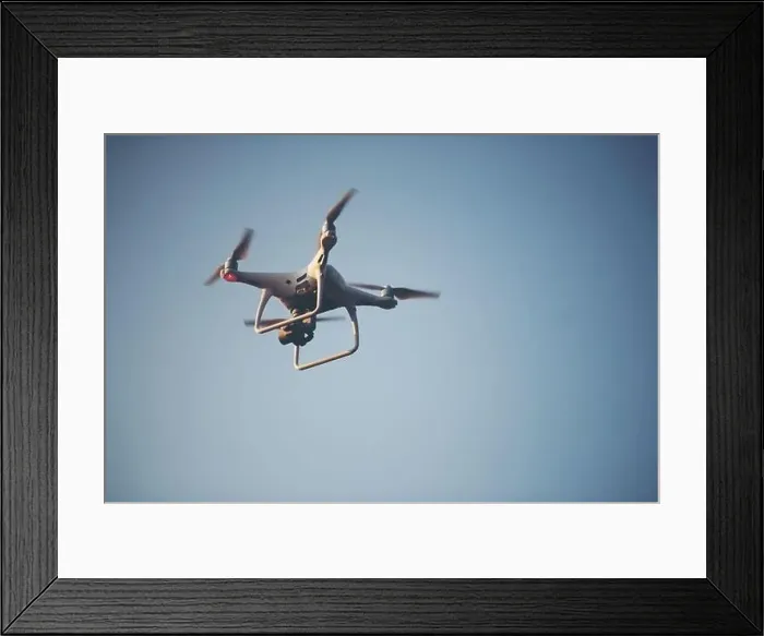 Framed Print : flying drone in the sky Framed Print : flying drone in the sky