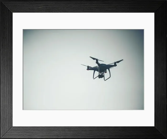Framed Print : flying drone in the sky Framed Print : flying drone in the sky
