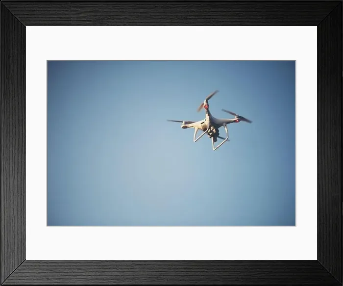 Framed Print : flying drone in the sky Framed Print : flying drone in the sky