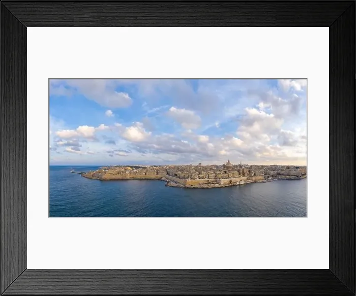 Framed Print : Aerial panoramic view of the Valletta old town on Malta Framed Print : Aerial panoramic view of the Valletta old town on Malta