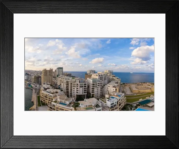 Framed Print : Aerial panoramic view of the Valletta old town on Malta Framed Print : Aerial panoramic view of the Valletta old town on Malta