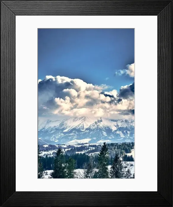 Framed Print : Beautiful panoramic aerial drone view to the Tatra Mountains (Tatras) Framed Print : Beautiful panoramic aerial drone view to the Tatra Mountains (Tatras)