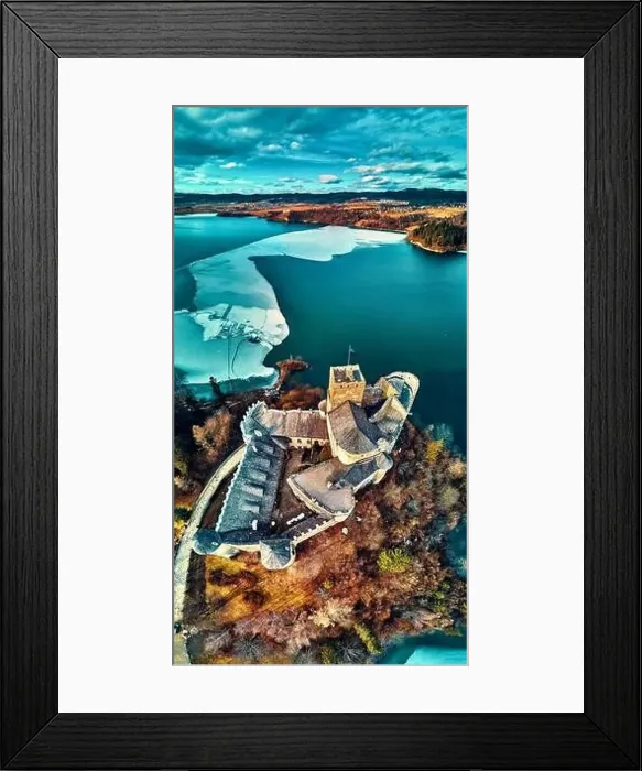 Framed Print : Beautiful panoramic aerial drone view to the Niedzica Castle also known as Dunajec Castle Framed Print : Beautiful panoramic aerial drone view to the Niedzica Castle also known as Dunajec Castle