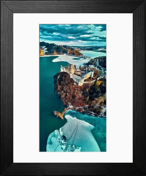 Framed Print : Beautiful panoramic aerial drone view to the Niedzica Castle also known as Dunajec Castle Framed Print : Beautiful panoramic aerial drone view to the Niedzica Castle also known as Dunajec Castle