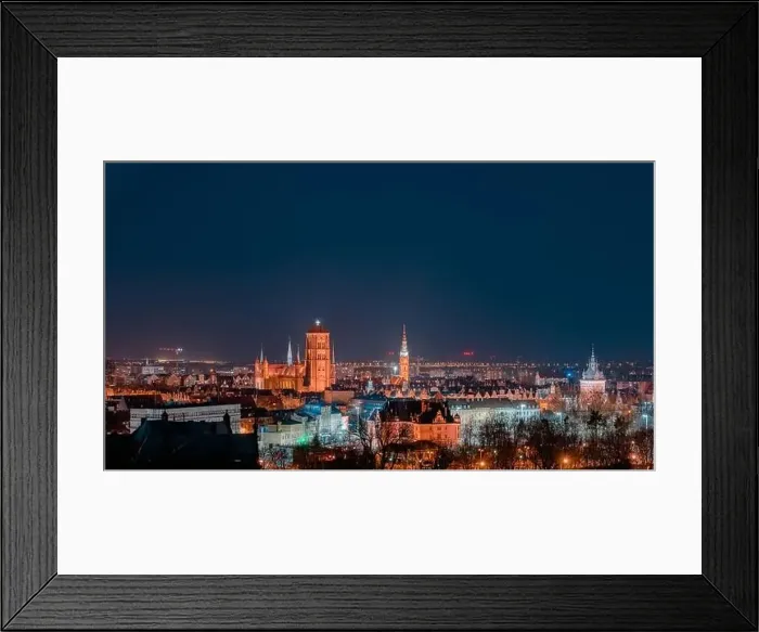 Framed Print : Panorama of the old city of Gdansk Framed Print : Panorama of the old city of Gdansk