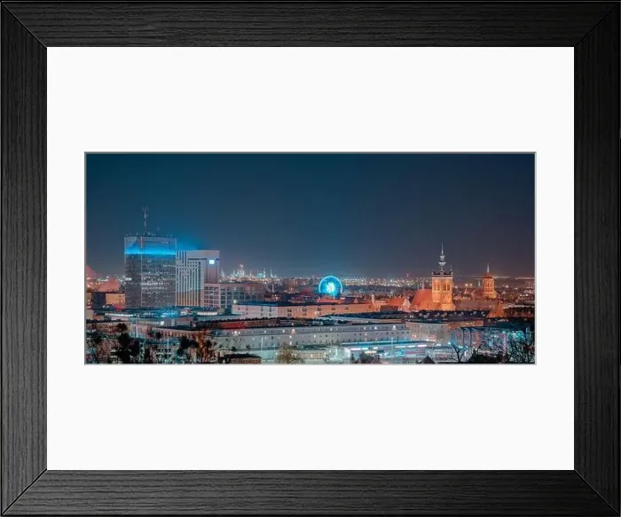Framed Print : Panorama of the old city of Gdansk Framed Print : Panorama of the old city of Gdansk