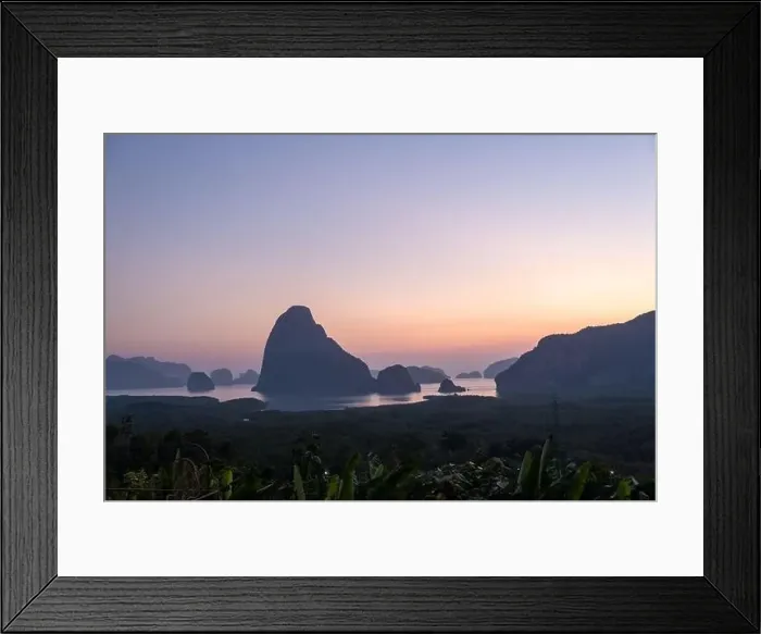 Framed Print : Aerial view over Phangnga Bay Thailand Phangnga, drone view over the lagoon during sunset Framed Print : Aerial view over Phangnga Bay Thailand Phangnga, drone view over the lagoon during sunset