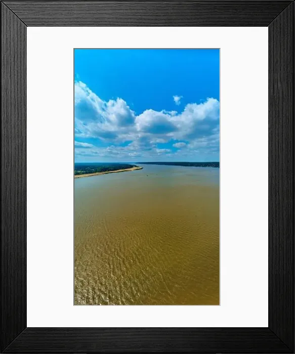 Framed Print : Beautiful panoramic aerial drone view to the place of connecting the Bug Framed Print : Beautiful panoramic aerial drone view to the place of connecting the Bug