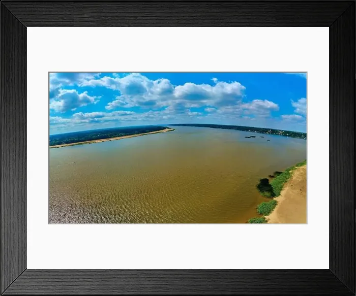 Framed Print : Beautiful panoramic aerial drone view to the place of connecting the Bug Framed Print : Beautiful panoramic aerial drone view to the place of connecting the Bug