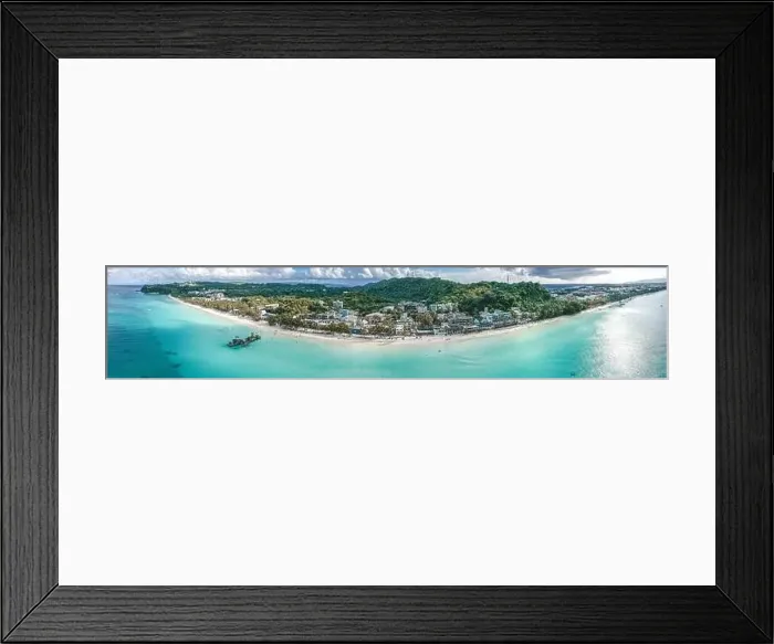 Framed Print : Aerial view of Boracay beach in Philippines Framed Print : Aerial view of Boracay beach in Philippines