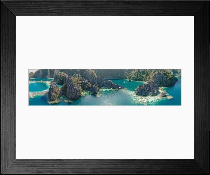 Framed Print : Aerial view of the Twin Lagoon in coron island, Palawan, Philippines Framed Print : Aerial view of the Twin Lagoon in coron island, Palawan, Philippines