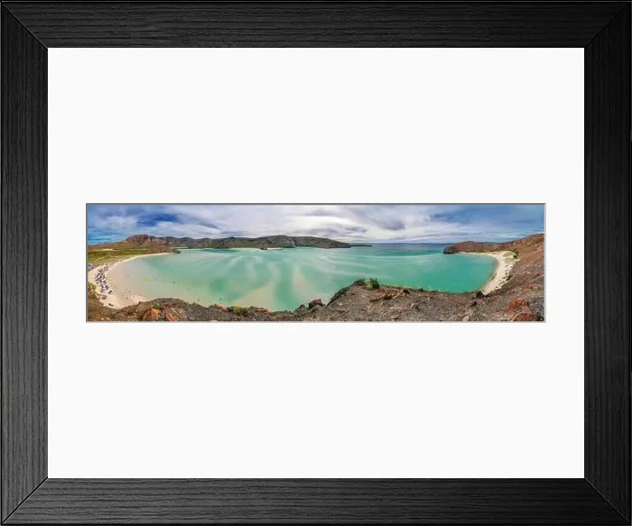 Framed Print : balandra beach la paz baja california sur mexico aerial view panorama Framed Print : balandra beach la paz baja california sur mexico aerial view panorama