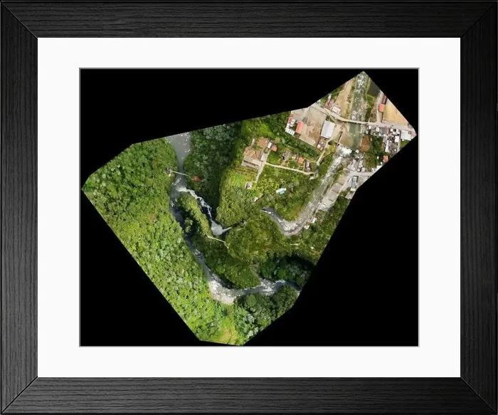 Framed Print : Orthorectified Drone Aerial Map Used In Photogrammetry Framed Print : Orthorectified Drone Aerial Map Used In Photogrammetry