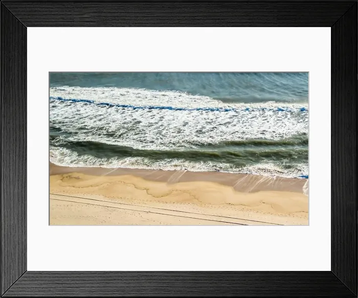Framed Print : drone image of the surf at Indian Wells Beach, Amagansett, NY Framed Print : drone image of the surf at Indian Wells Beach, Amagansett, NY