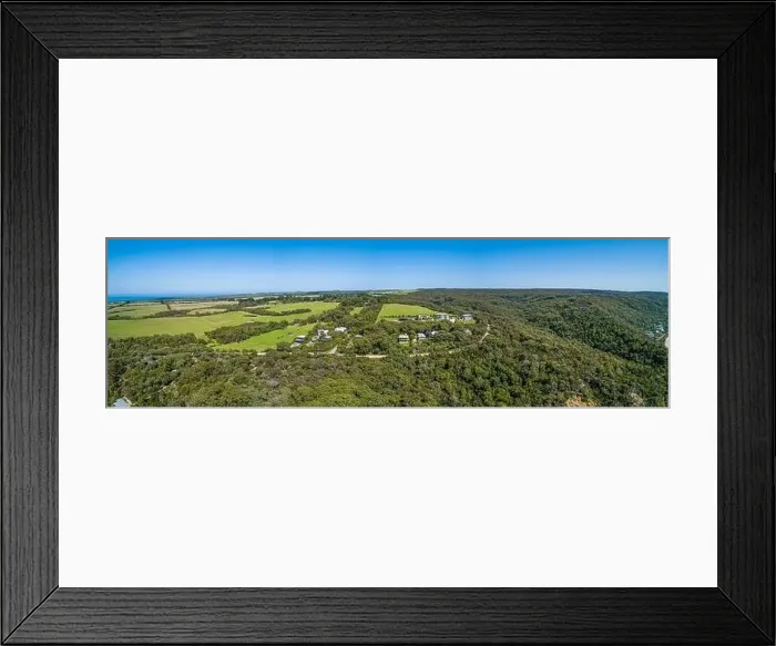 Framed Print : Aerial panorama of coastal vegetation and agricultural land of Walkerville, Victoria, Australia Framed Print : Aerial panorama of coastal vegetation and agricultural land of Walkerville, Victoria, Australia