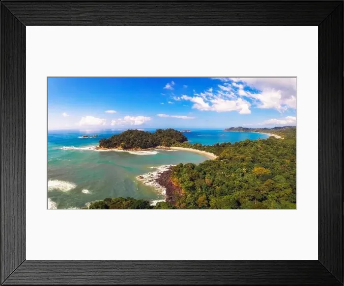 Framed Print : Aerial view of a beach in the Manuel Antonio National Park, Costa Rica Framed Print : Aerial view of a beach in the Manuel Antonio National Park, Costa Rica