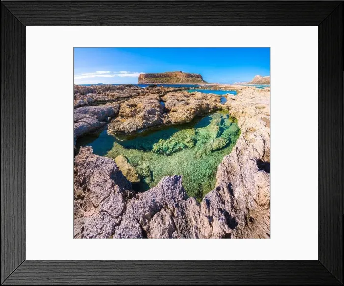 Framed Print : Amazing view of Balos Lagoon with magical turquoise waters Framed Print : Amazing view of Balos Lagoon with magical turquoise waters