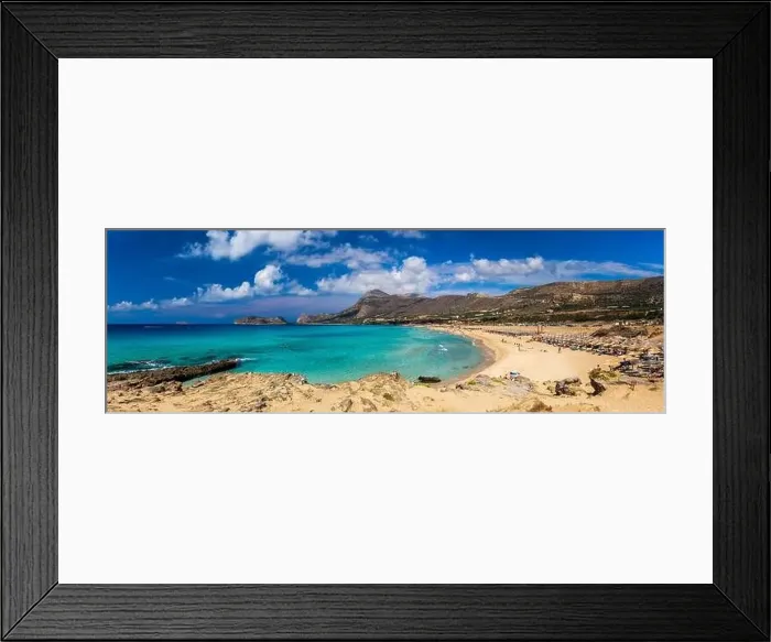 Framed Print : Shot of beautiful turquoise beach Falasarna (Falassarna) in Crete Framed Print : Shot of beautiful turquoise beach Falasarna (Falassarna) in Crete