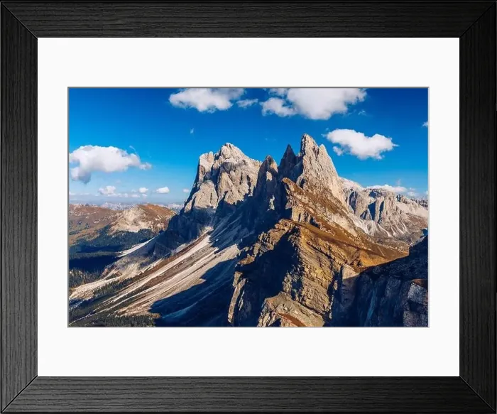Framed Print : Seceda in autumn in South Tyrol in the Alps of North Italy Framed Print : Seceda in autumn in South Tyrol in the Alps of North Italy