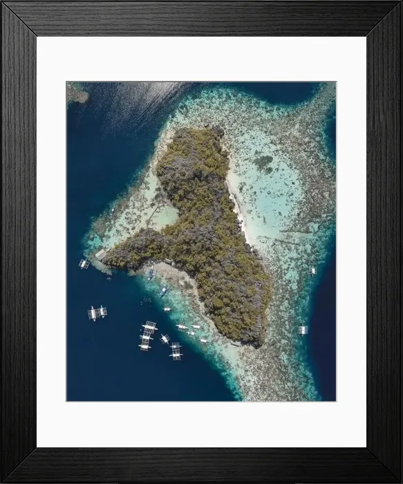 Framed Print : Aerial view of Coron island in Palawan, Philippines Framed Print : Aerial view of Coron island in Palawan, Philippines