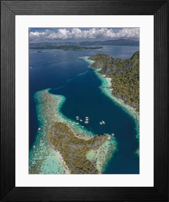 Framed Print : Aerial view of Coron island in Palawan, Philippines Framed Print : Aerial view of Coron island in Palawan, Philippines