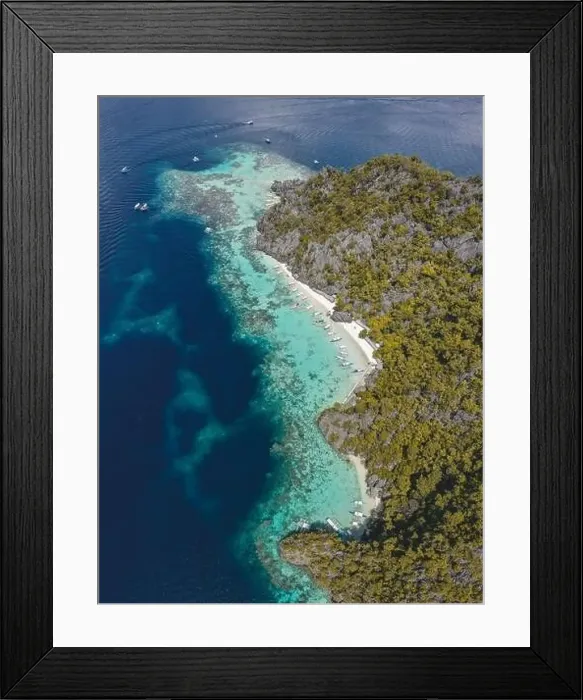 Framed Print : Aerial view of Coron island in Palawan, Philippines Framed Print : Aerial view of Coron island in Palawan, Philippines