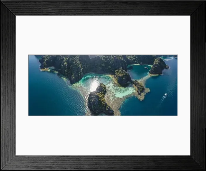 Framed Print : Aerial view of the Twin Lagoon in coron island, Palawan, Philippines Framed Print : Aerial view of the Twin Lagoon in coron island, Palawan, Philippines
