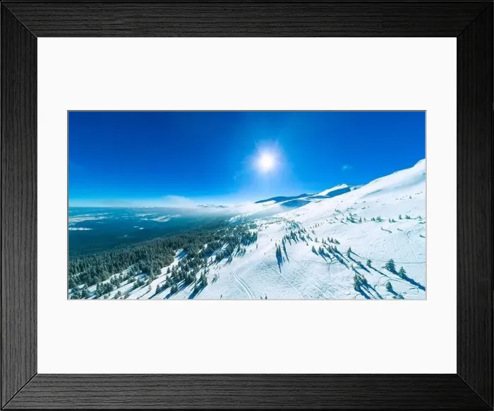 Framed Print : Wonderful giant snowdrifts on the hills in the mountains covered in snow on a sunny frosty winter day Framed Print : Wonderful giant snowdrifts on the hills in the mountains covered in snow on a sunny frosty winter day