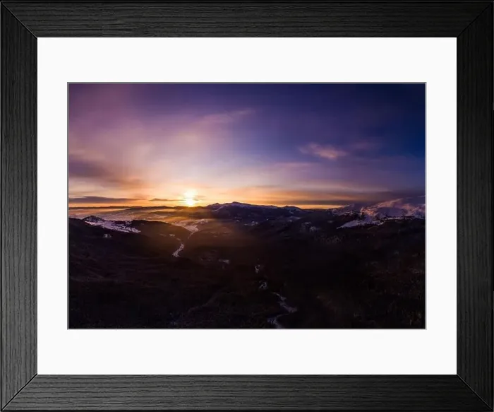 Framed Print : Stunning winter panorama with trees and hills covered with snow on a sunny frosty day Framed Print : Stunning winter panorama with trees and hills covered with snow on a sunny frosty day