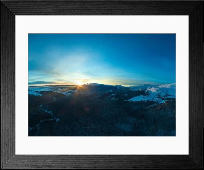 Framed Print : Stunning winter panorama with trees and hills covered with snow on a sunny frosty day Framed Print : Stunning winter panorama with trees and hills covered with snow on a sunny frosty day