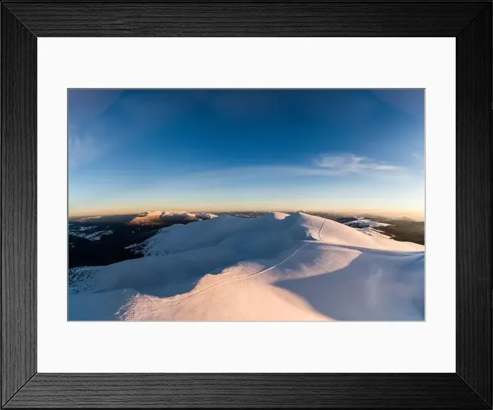 Framed Print : Wonderful day panorama of snowdrifts in the mountains among the forests on a sunny frosty foggy day Framed Print : Wonderful day panorama of snowdrifts in the mountains among the forests on a sunny frosty foggy day