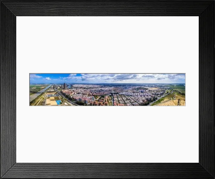 Framed Print : Sevilla city. Beautiful Aerial Panorama Shot. Centre and its landmarks, , Spain, Seville Framed Print : Sevilla city. Beautiful Aerial Panorama Shot. Centre and its landmarks, , Spain, Seville
