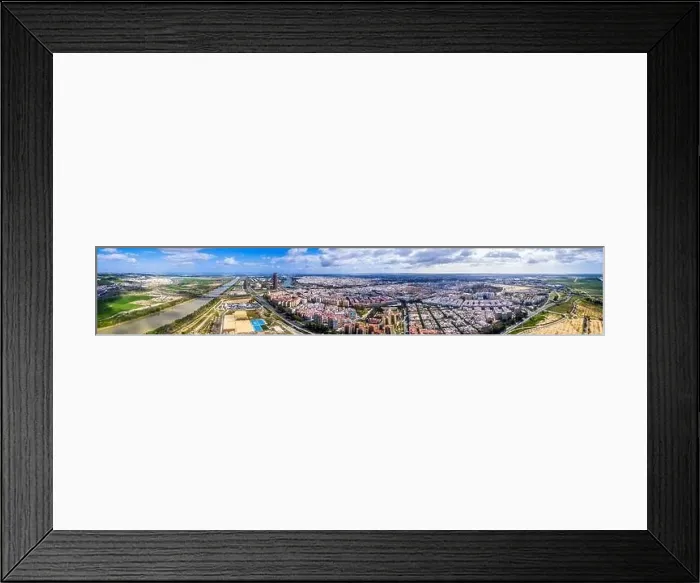 Framed Print : Sevilla city. Beautiful Aerial Panorama Shot. Centre and its landmarks, , Spain, Seville Framed Print : Sevilla city. Beautiful Aerial Panorama Shot. Centre and its landmarks, , Spain, Seville