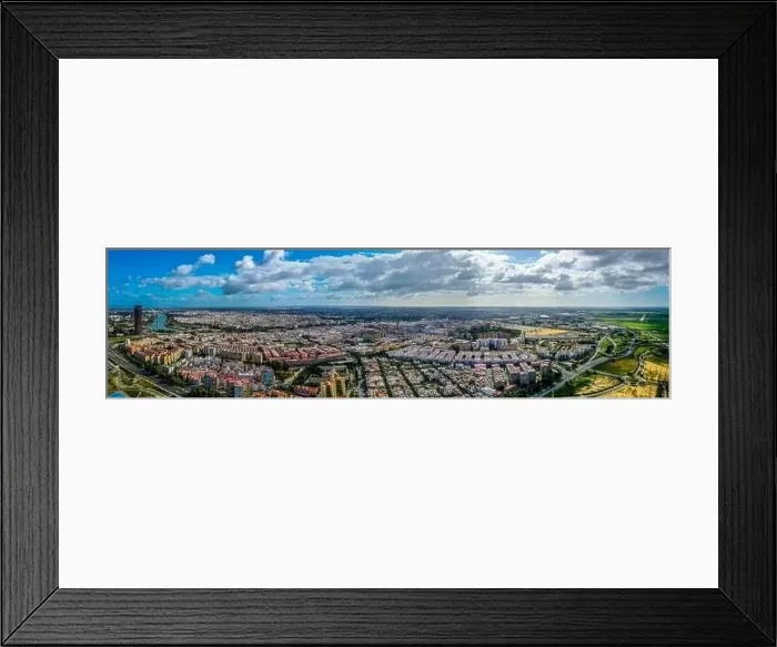 Framed Print : Sevilla city. Beautiful Aerial Panorama Shot. Centre and its landmarks, , Spain, Seville Framed Print : Sevilla city. Beautiful Aerial Panorama Shot. Centre and its landmarks, , Spain, Seville