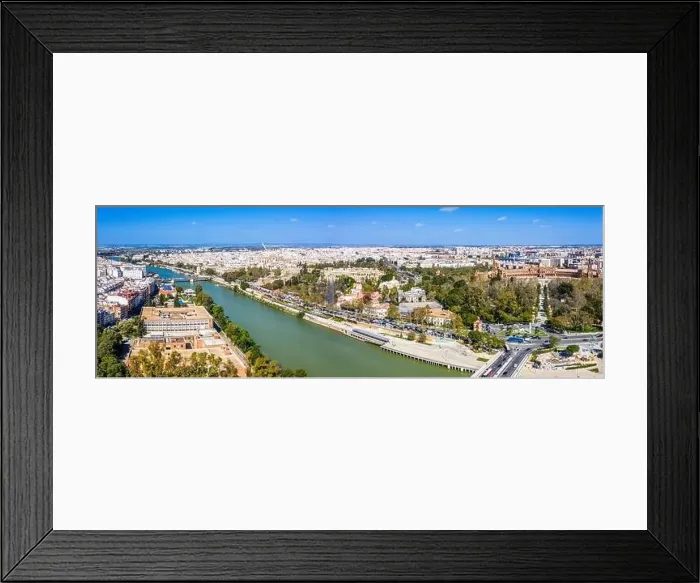 Framed Print : Sevilla city. Beautiful Aerial Panorama Shot. Centre and its landmarks, , Spain, Seville Framed Print : Sevilla city. Beautiful Aerial Panorama Shot. Centre and its landmarks, , Spain, Seville