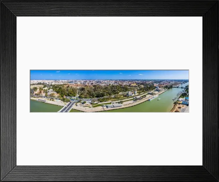 Framed Print : Sevilla city. Beautiful Aerial Panorama Shot. Centre and its landmarks, , Spain, Seville Framed Print : Sevilla city. Beautiful Aerial Panorama Shot. Centre and its landmarks, , Spain, Seville