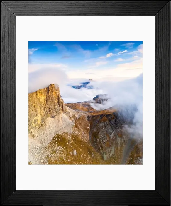 Framed Print : Aerial panoramic of Lastoi De Formin Framed Print : Aerial panoramic of Lastoi De Formin