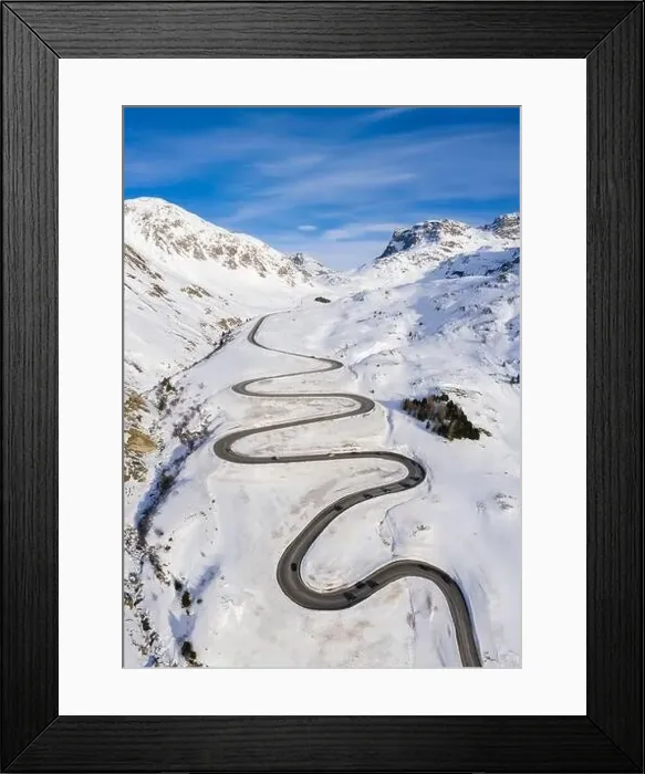 Framed Print : Aerial view of Julier Pass, Albula, Engadine, Canton of Graubunden, Switzerland, Southern Europe Framed Print : Aerial view of Julier Pass, Albula, Engadine, Canton of Graubunden, Switzerland, Southern Europe
