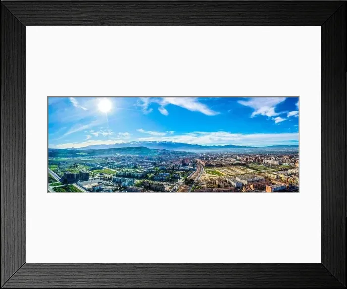 Framed Print : Granada city-Alhambra. Panoramic aerial drone view. Spain Andalusia Framed Print : Granada city-Alhambra. Panoramic aerial drone view. Spain Andalusia