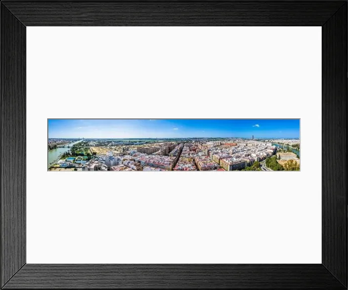 Framed Print : Sevilla city. Beautiful Aerial Panorama Shot. Centre and its landmarks, , Spain, Seville Framed Print : Sevilla city. Beautiful Aerial Panorama Shot. Centre and its landmarks, , Spain, Seville