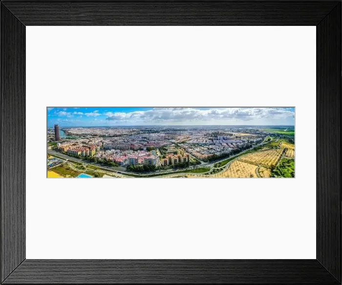 Framed Print : Sevilla city. Beautiful Aerial Panorama Shot Framed Print : Sevilla city. Beautiful Aerial Panorama Shot