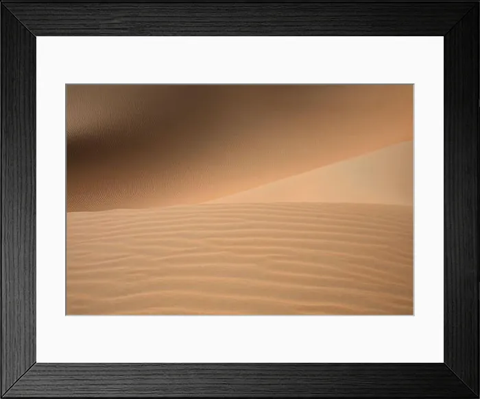 Framed Print : Abstract landscape with desert dunes on a sunny day. Liwa desert, Abu Dhabi, United Arab Emirates Framed Print : Abstract landscape with desert dunes on a sunny day. Liwa desert, Abu Dhabi, United Arab Emirates