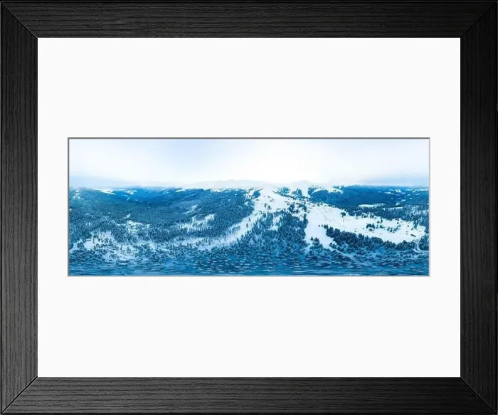 Framed Print : Fabulous snow-covered panorama of spruce trees growing on the mountain slopes in winter in cloudy foggy weather Framed Print : Fabulous snow-covered panorama of spruce trees growing on the mountain slopes in winter in cloudy foggy weather