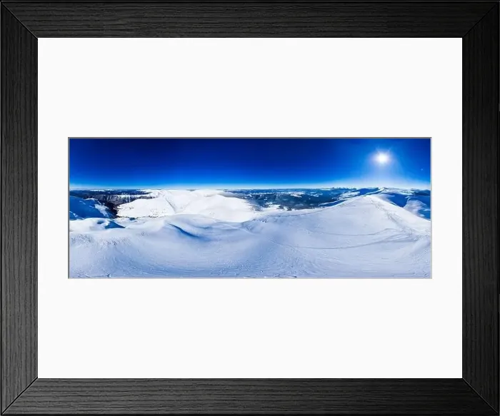 Framed Print : Magical panorama of a beautiful hill in the mountains covered by snow on the ski slope on a sunny day with a clear blue Framed Print : Magical panorama of a beautiful hill in the mountains covered by snow on the ski slope on a sunny day with a clear blue
